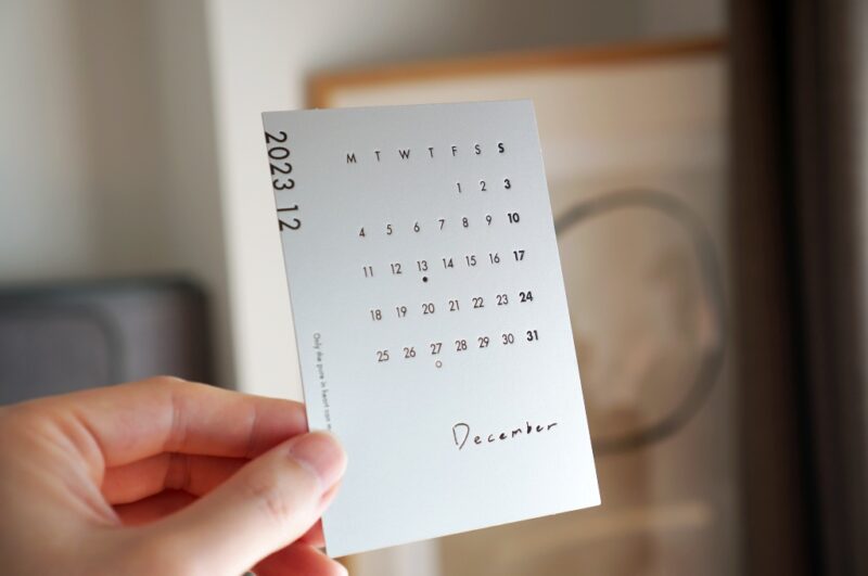 レタープレスデスクカレンダー  Letterpress Desk Calendar